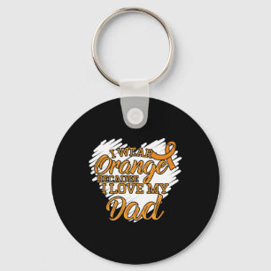 I Wear Orange Because I Love My Dad for Leukaemia Keychain