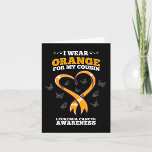 I Wear Orange Cousin Leukaemia Cancer Awareness Bl Card