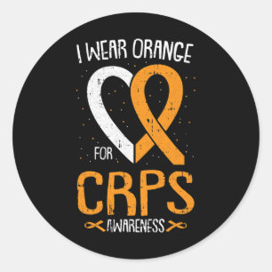 I Wear Orange CRPS Awareness Complex Regional Pain Classic Round Sticker