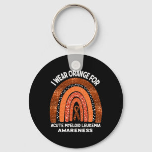 I Wear Orange For Acute Myeloid Leukaemia Awarenes Keychain