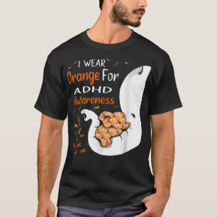 I Wear Orange For ADHD Awareness Elephant  T-Shirt