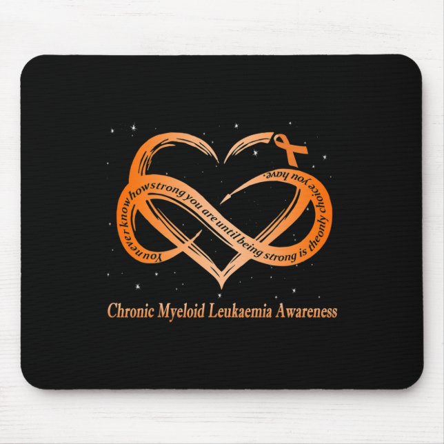 I Wear Orange For Chronic Myeloid Leukaemia Warrio Mouse Pad (Front)