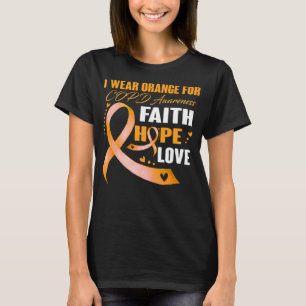 I Wear Orange For COPD AWARENESS Faith Hope Love T-Shirt