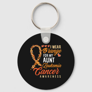 I Wear Orange For My Aunt Leukaemia Cancer Awarene Keychain