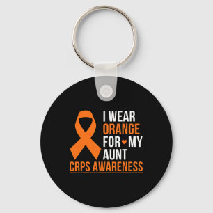 I Wear Orange For My Aunt Rsd Crps Awareness Month Keychain