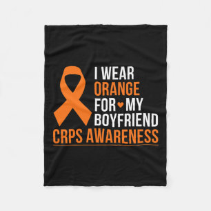 I Wear Orange For My Boyfriend Rsd Crps Awareness  Fleece Blanket