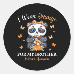 I Wear Orange For My Brother Leukaemia Awareness P Classic Round Sticker