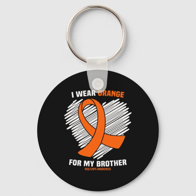 I Wear Orange For My Brother Rsdcrps Awareness  Keychain (Front)