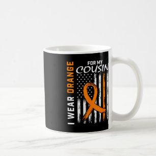 I Wear Orange For My Cousin Leukaemia Awareness Fl Coffee Mug