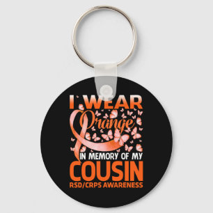 I Wear Orange For My Cousin Rsd Crps Awareness 1  Keychain