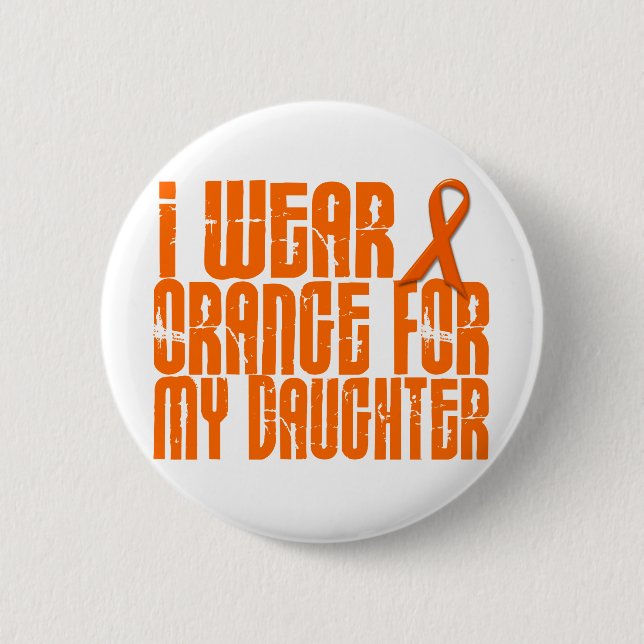 I Wear Orange For My Daughter 16 2 Inch Round Button (Front)