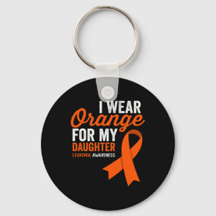 I Wear Orange For My Daughter Leukaemia Warrior Ri Keychain