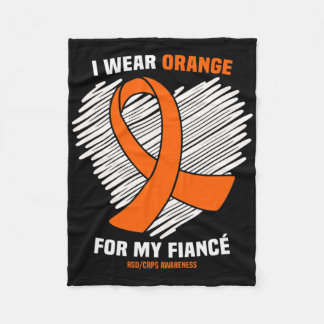 I Wear Orange For My Fiance Rsdcrps Awareness  Fleece Blanket