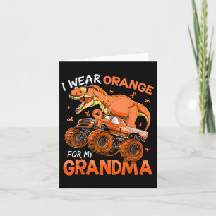 I Wear Orange For My Grandma Multiple Sclerosis Aw Card
