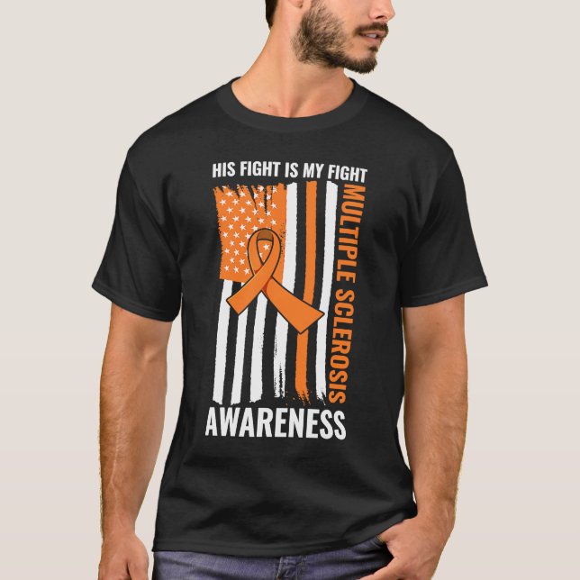 I Wear Orange For My Mom Multiple Sclerosis Awaren T-Shirt (Front)