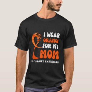 I Wear Orange For My Mom Self Injury Awareness Rib T-Shirt