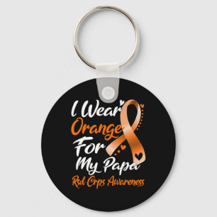 I Wear Orange For My Papa Rsd Crps Awareness Keychain