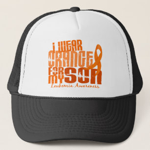 I Wear Orange For My Son 6.4 Leukaemia Trucker Hat