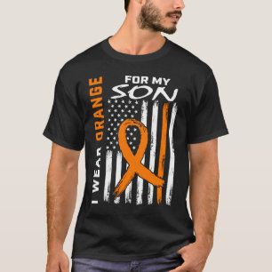I Wear Orange For My Son Leukaemia Awareness Ameri T-Shirt