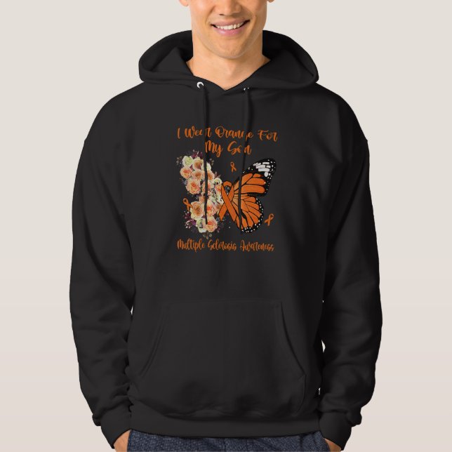 I Wear Orange For My Son Multiple Sclerosis Awaren Hoodie (Front)