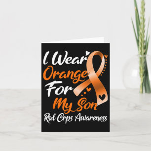I Wear Orange For My Son Rsd Crps Awareness Card