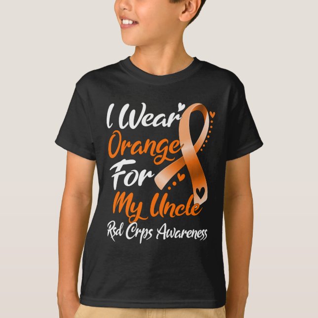 I Wear Orange For My Uncle Rsd Crps Awareness  T-Shirt (Front)