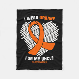 I Wear Orange For My Uncle Rsdcrps Awareness Fleece Blanket