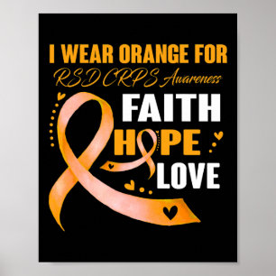 I Wear Orange For Rsd Crps Awareness Gifts Poster