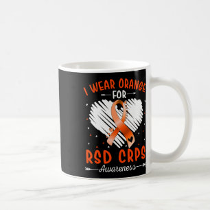 I Wear Orange For Rsd Crps Awareness Ribbon Heart Coffee Mug