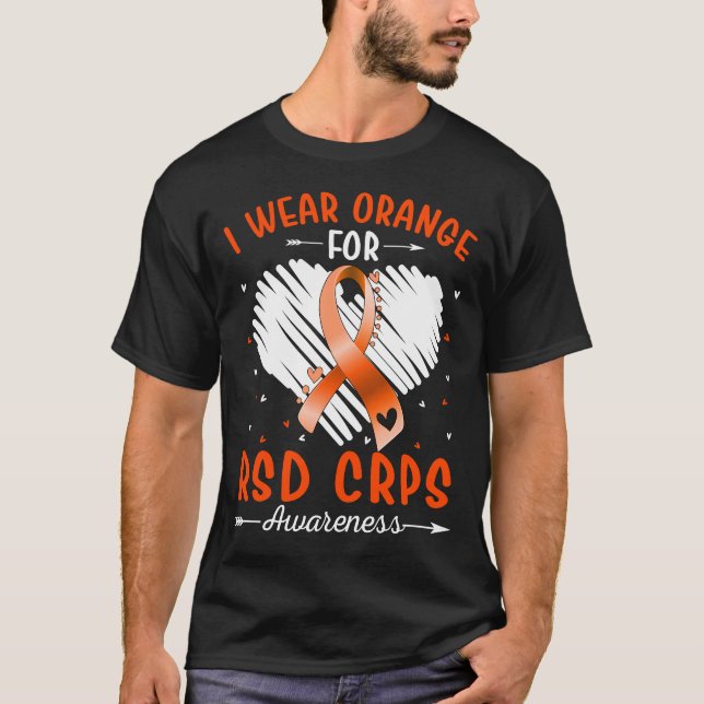I Wear Orange For RSD CRPS Awareness T-Shirt (Front)