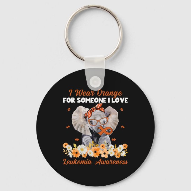 I Wear Orange For Someone I Love Leukaemia Awarene Keychain (Front)