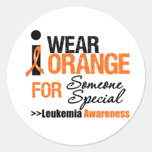 I Wear Orange For Someone Special Classic Round Sticker