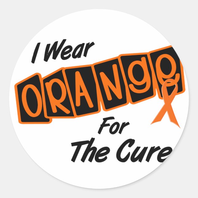 I Wear Orange For The CURE 8 Classic Round Sticker (Front)
