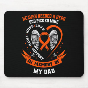 I Wear Orange In Memory Of My Dad Leukaemia Awaren Mouse Pad