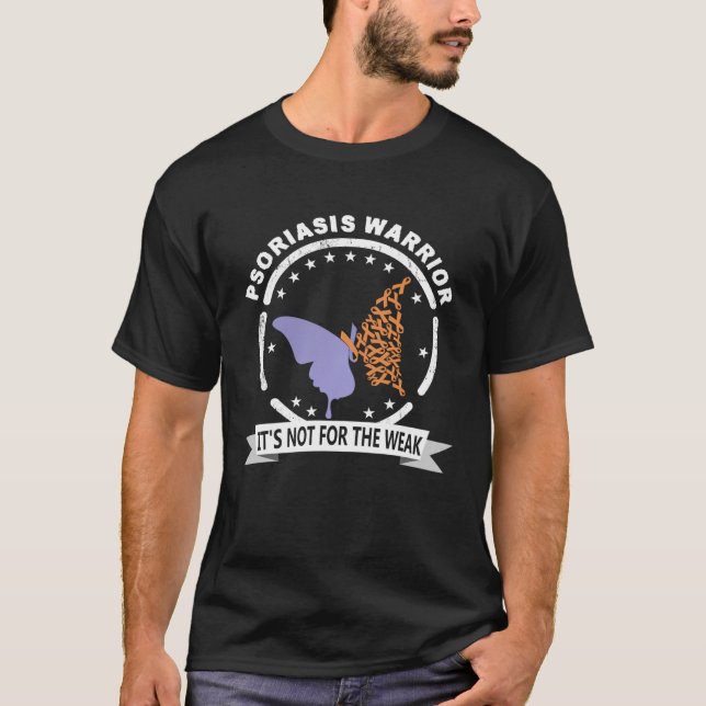 I Wear Orange & Purple For Psoriasis Awareness War T-Shirt (Front)