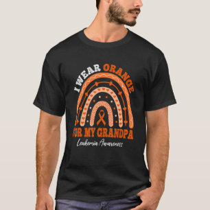 I Wear Orange Ribbon For Grandpa Leukemia Awarenes T-Shirt