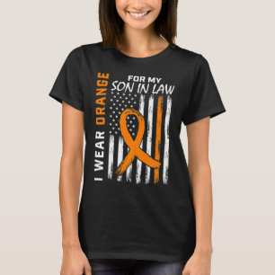 I Wear Orange Son In Law Multiple Sclerosis Awaren T-Shirt