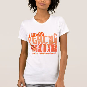 I Wear Peach For My Godmother 6.4 Uterine Cancer T-Shirt