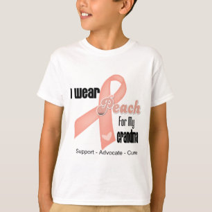 I Wear Peach For My Grandma - Uterine Cancer T-Shirt