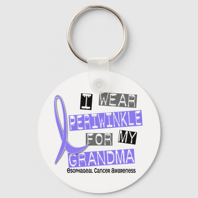 I Wear Periwinkle For My Grandma Esophageal Cancer Keychain (Front)