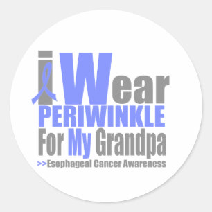 I Wear Periwinkle For My Grandpa Esophageal Cancer Classic Round Sticker