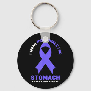 I Wear Periwinkle For Stomach Cancer Awareness Keychain