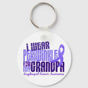 I Wear Periwinkle Grandpa 6.4 Esophageal Cancer Keychain