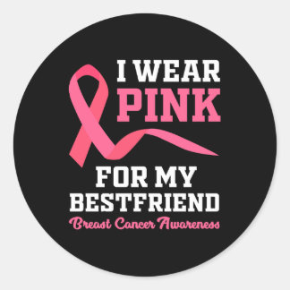 I Wear Pink Classic Round Sticker