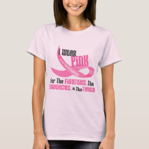 I Wear Pink For FIGHTERS SURVIVORS TAKEN 33 T-Shirt