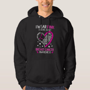 I Wear Pink For My Aunt Heart Faith Hope Love Fami Hoodie