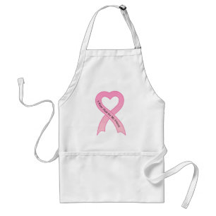 I Wear Pink for My Friend Pink Ribbon Apron