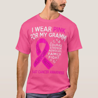 I Wear Pink For My Grammi Breast Cancer Awareness  T-Shirt