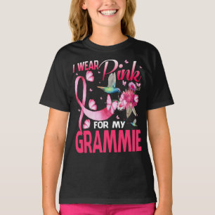 I Wear Pink For My Grammie Hummingbird Breast T-Shirt