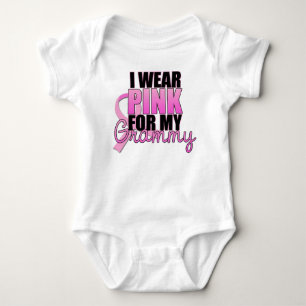 I Wear Pink for My Grammy - Breast Cancer Baby Bodysuit